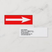 Carte De Visite Mini Tout le point - rouge et blanc (Devant / Derrière)