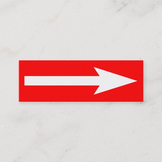 Carte De Visite Mini Tout le point - rouge et blanc (Devant)