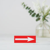 Carte De Visite Mini Tout le point - rouge et blanc (Debout devant)