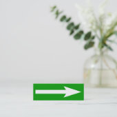 Carte De Visite Mini Tout le point - vert, blanc et gris (Debout devant)