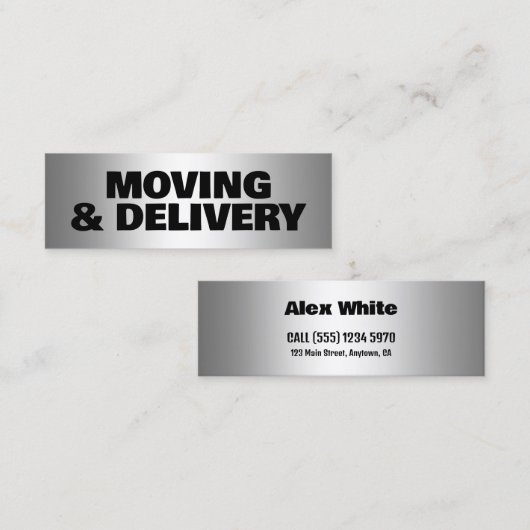 Carte De Visite Mini Transport mobile (Devant / Derrière)