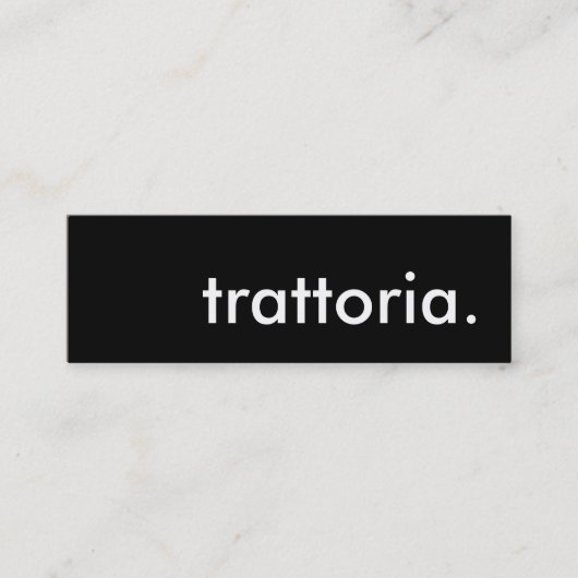 Carte De Visite Mini trattoria. (Devant)