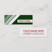 Carte De Visite Mini TRATTORIA rétro (Devant / Derrière)