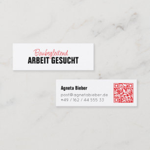 Carte De Visite Mini Travail recherché