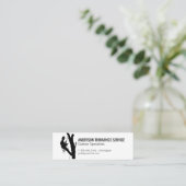 Carte De Visite Mini Travailleur extérieur | Service d'élagage d'arbres (Debout devant)