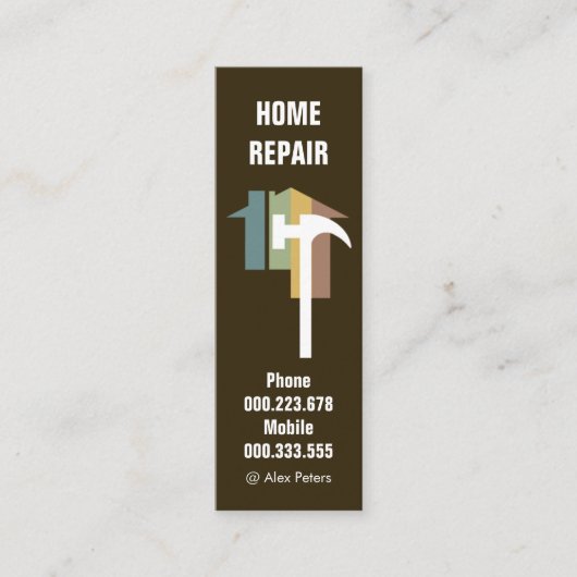 Carte De Visite Mini Travaux en cours Construction Handyman (Devant)