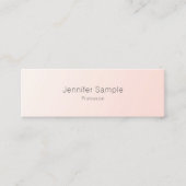 Carte De Visite Mini Trendy Simple Design Elegant Blush Pink Template (Devant)