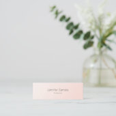 Carte De Visite Mini Trendy Simple Design Elegant Blush Pink Template (Debout devant)