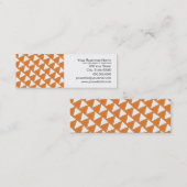 Carte De Visite Mini Triangles inclinés en orange et blanc (Devant / Derrière)