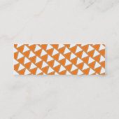 Carte De Visite Mini Triangles inclinés en orange et blanc (Dos)