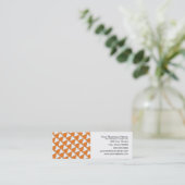 Carte De Visite Mini Triangles inclinés en orange et blanc (Debout devant)
