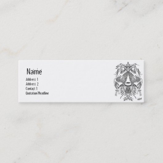 Carte De Visite Mini Tribal - maigre (Devant)