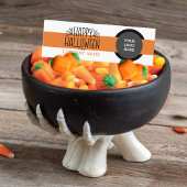 Carte De Visite Mini Trick or Treat Modern Happy Halloween Merci