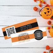 Carte De Visite Mini Trick or Treat Modern Happy Halloween Merci