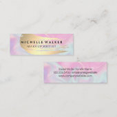 Carte De Visite Mini Tricoter en métal or | Pastel Liquid Blend (Devant / Derrière)