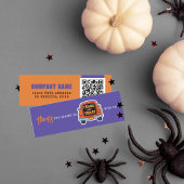 Carte De Visite Mini Tronc ou traiter le Merci d'Halloween violet