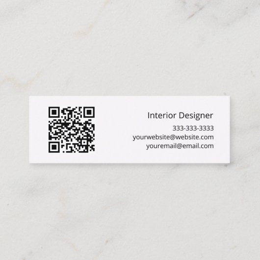 Carte De Visite Mini Tropical Beach QR code Abstrait Sunset (Dos)