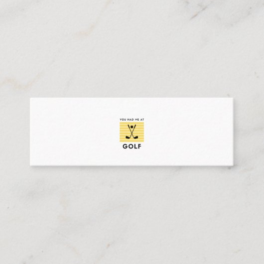 Carte De Visite Mini Tu m'as eu au golf (Devant)