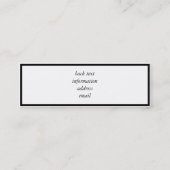 Carte De Visite Mini Tu me fais sentir comme Danser ! Tap Chat de danse (Dos)