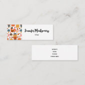 Carte De Visite Mini Turquie et Scarecrow Thanksgiving Motif (Devant / Derrière)