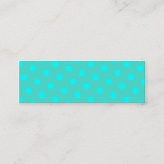 Carte De Visite Mini Turquoise et points Aqua (Devant)