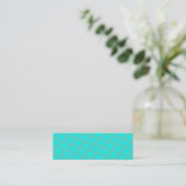 Carte De Visite Mini Turquoise et points Aqua (Debout devant)