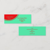 Carte De Visite Mini Turquoise orange de lumière de cercle (Devant / Derrière)