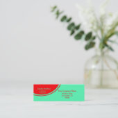 Carte De Visite Mini Turquoise orange de lumière de cercle (Debout devant)