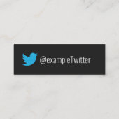 Carte De Visite Mini Twitter personnalisé "cuir noir" (Dos)
