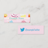 Carte De Visite Mini Twitter personnalisé "Cupcakes" (Devant / Derrière)