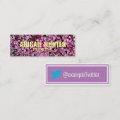 Carte De Visite Mini Twitter personnalisé "Fleurs en fleurs" (Devant / Derrière)