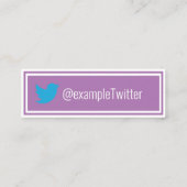 Carte De Visite Mini Twitter personnalisé "Fleurs en fleurs" (Dos)