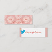 Carte De Visite Mini Twitter personnalisé "Peach Blooms" (Devant / Derrière)