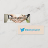 Carte De Visite Mini Twitter "Wedding planner" personnalisé (Devant / Derrière)