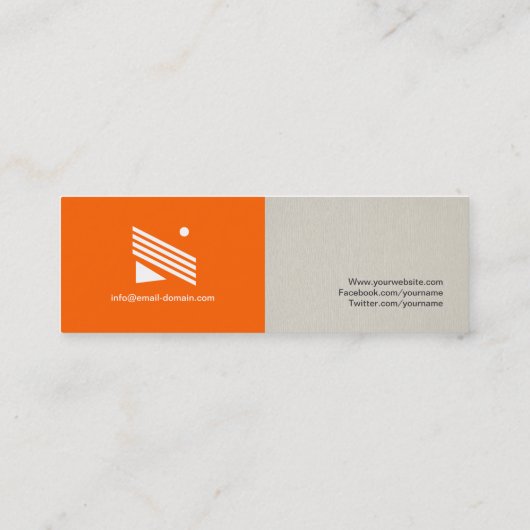 Carte De Visite Mini Typist Professionnel - Simple Élégant Design (Dos)