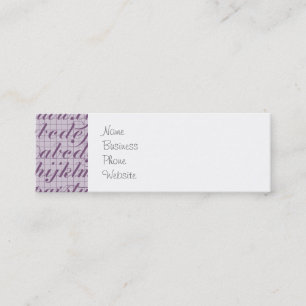 Carte De Visite Mini Typographie vintage élégante de manuscrit marquant