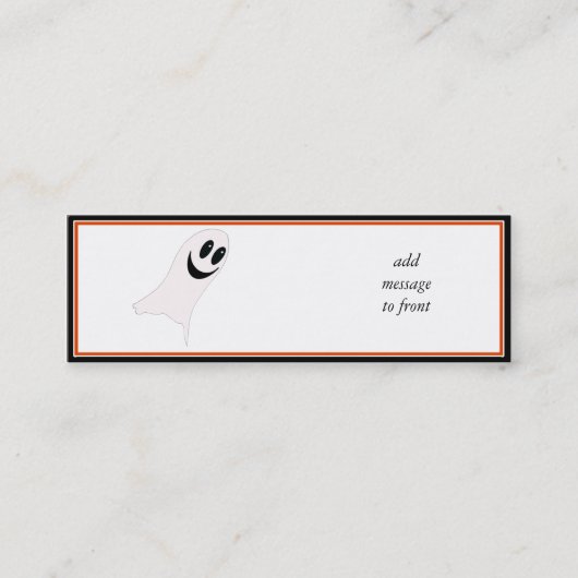 Carte De Visite Mini Un joli fantôme de dessin d'Halloween (Devant)