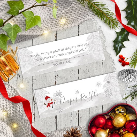 Carte De Visite Mini Un petit Baby shower gris flocon