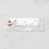 Carte De Visite Mini Un petit Baby shower gris flocon (Devant)