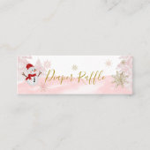 Carte De Visite Mini Un petit Baby shower rose flocon (Devant)