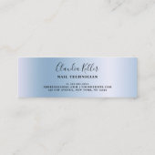 Carte De Visite Mini Une élégante parties scintillant bleue perce les o (Dos)