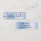 Carte De Visite Mini Une élégante parties scintillant bleue perce les o (Devant / Derrière)