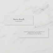 Carte De Visite Mini Unique Classique Floral Damask Slim (Devant / Derrière)