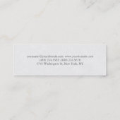 Carte De Visite Mini Unique Classique Floral Damask Slim (Dos)