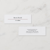 Carte De Visite Mini Unique Creative Professional Plain (Devant / Derrière)