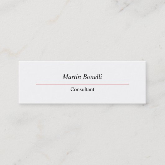 Carte De Visite Mini Unique Creative Professional Plain (Devant)