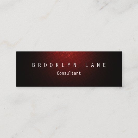 Carte De Visite Mini Unique rouge foncé Plaine propre mince (Devant)