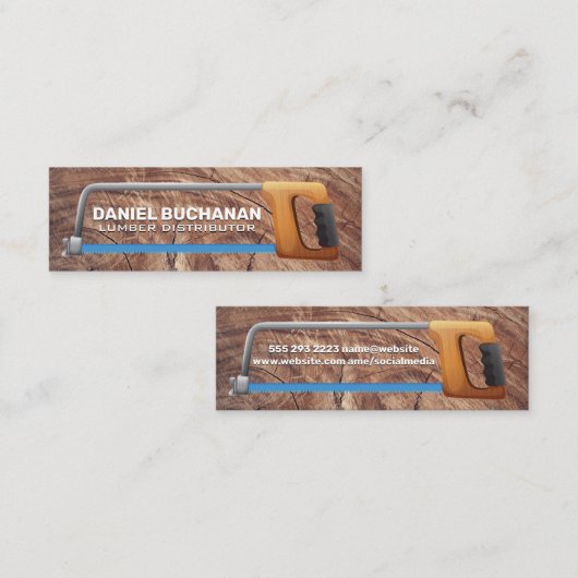 Carte De Visite Mini Vache | Grain de bois (Devant / Derrière)