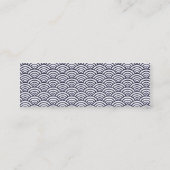 Carte De Visite Mini Vagues bleues japonaises Seigaiha Mer (Dos)