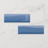 Carte De Visite Mini Vagues de bleu - maigres (Devant / Derrière)